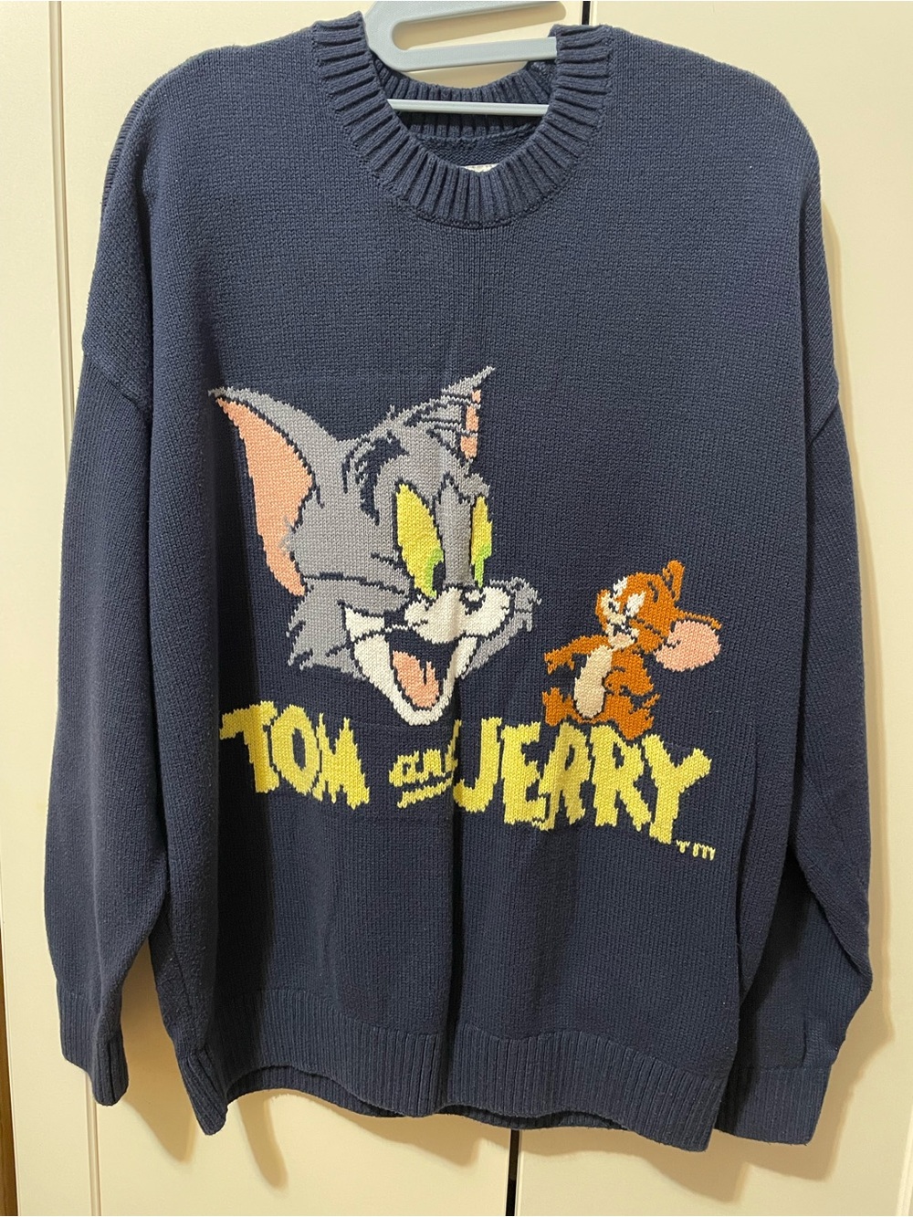 Tom and Jerry Navy Graphic Crewneck Sweater